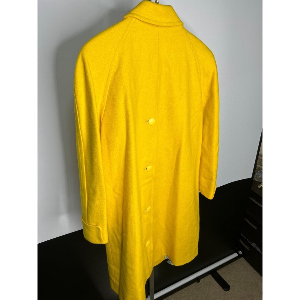 S.B.II Bitterman Vintage Womens 9/10 Trench Coat Bright Yellow Stylish - Picture 5 of 9